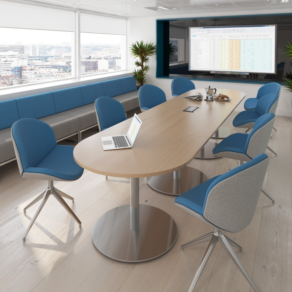 Eternal Radial Extension Boardroom Meeting Table